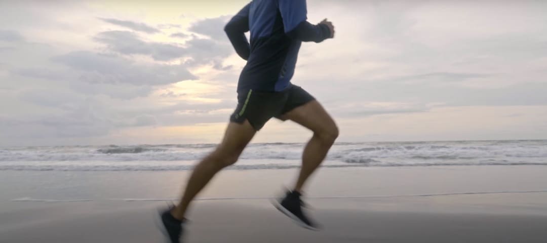 running por la playa